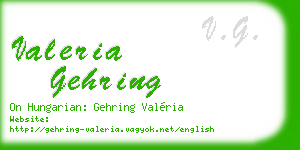 valeria gehring business card